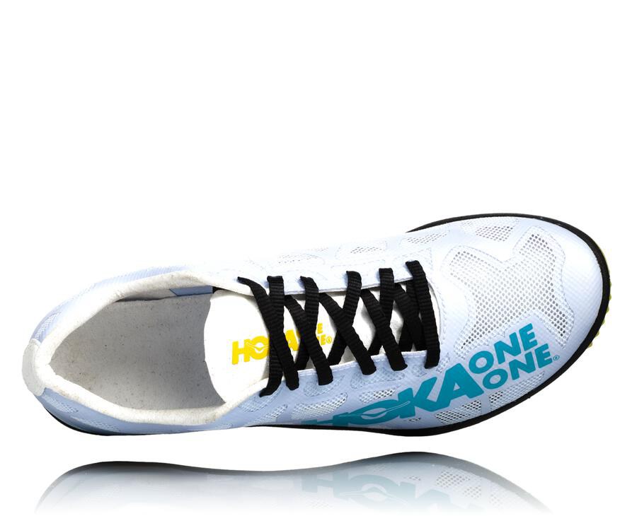 Spikes Atletismo Hoka One One Hombre Blancos/Azules - Rocket X - TMEA18697